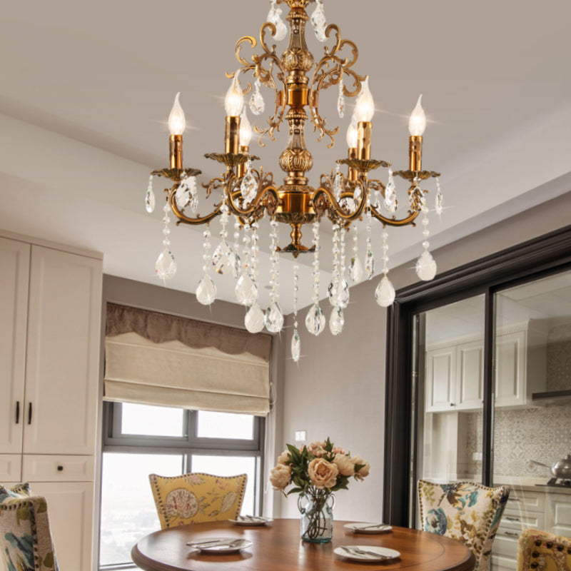 Freyza | Silva moderner Design-Kronleuchter in Goldbronze – modernes Esszimmer, Wohnzimmer