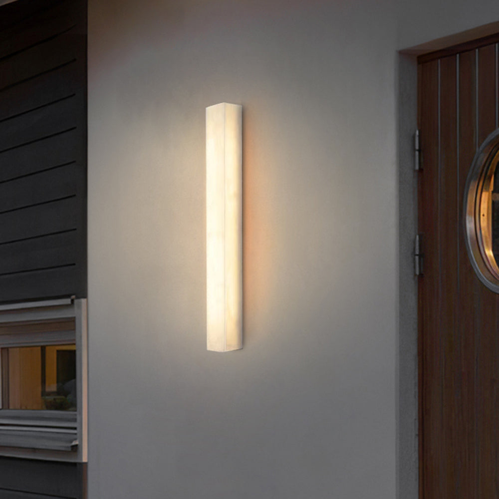 Freyza | Ayen Modern Rectangular White Outdoor Wall Light – Modern Garden Porch Exterior
