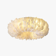 Freyza | Moore Swan Feather Flush-Mount-Deckenleuchte – Schlafzimmer, Flur, Küche