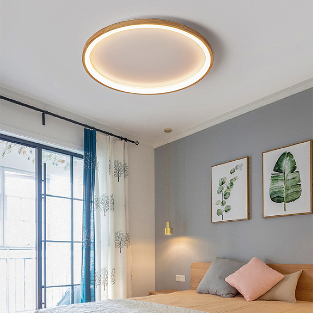 Freyza | Plafonnier en bois affleurant – Chambre, couloir, cuisine