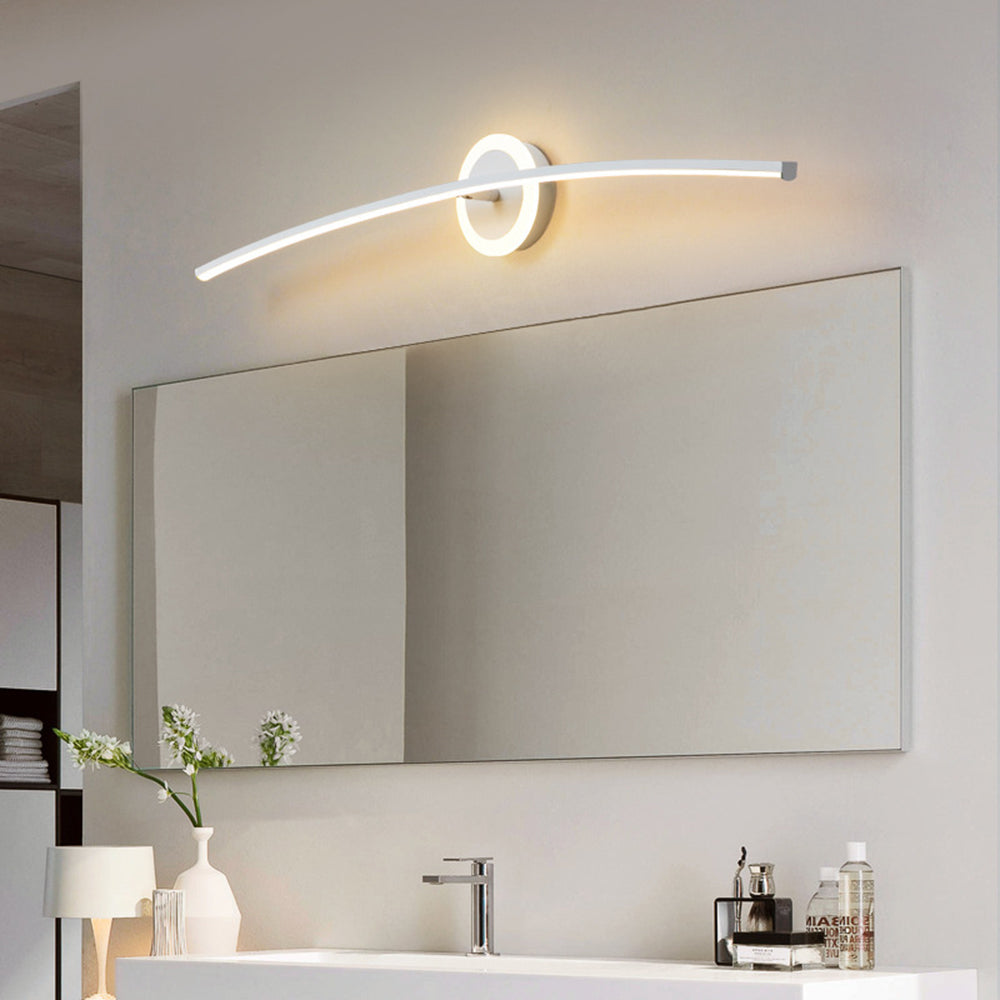 Freyza | Applique de meuble-lavabo blanche – Miroir moderne pour meuble-lavabo de salle de bains