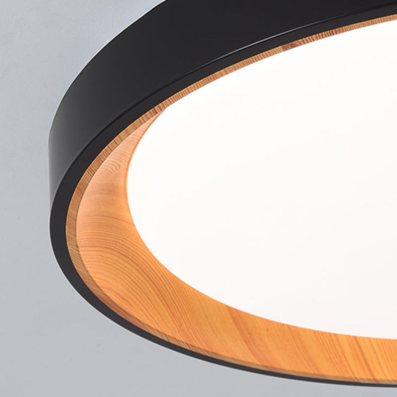 Freyza | Plafonnier encastré en bois blanc – Moderne, pour chambre, couloir et cuisine