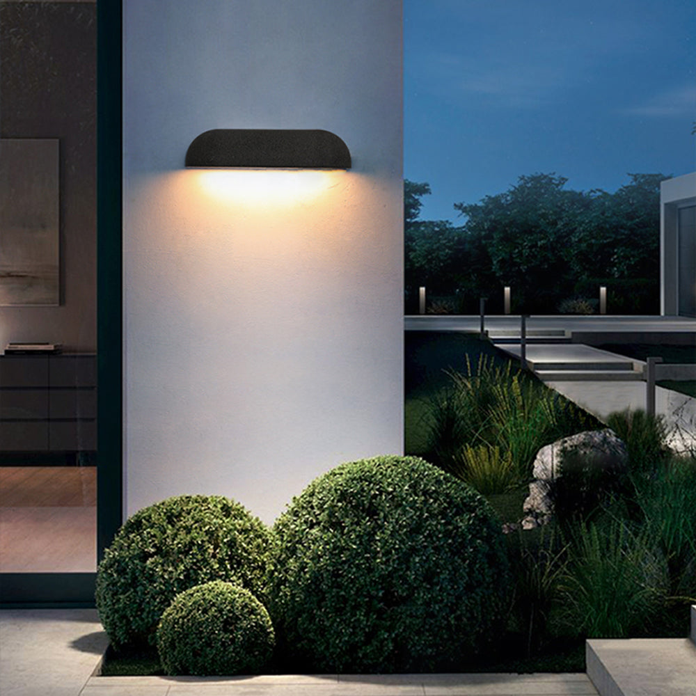 Freyza | Applique murale extérieure noire et blanche – Éclairage moderne pour jardin, porche et extérieur