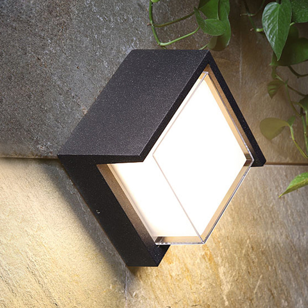 Freyza | Applique murale extérieure noire – Éclairage moderne pour jardin, porche et extérieur