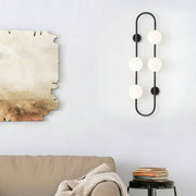 Freyza - LED Wall Sconce Light – Modern 4-Ball Glass Bubble Postmodern (62x24cm / 24.4x9.4in)