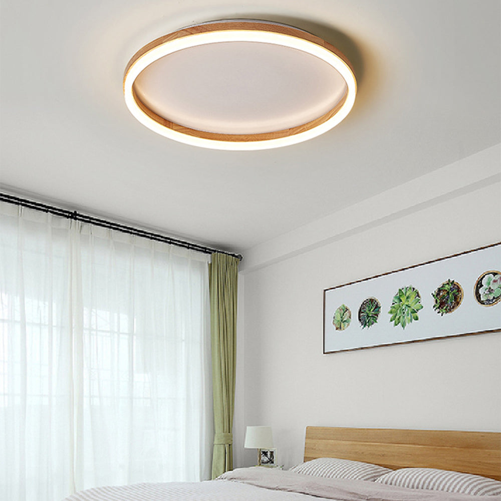 Freyza | Plafonnier en bois Tomo à montage encastré – Chambre, couloir, cuisine