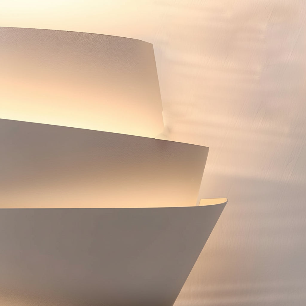Freyza - Modern White Layered Wall Sconce – Half-Cylinder Iron 2-Light (G9 & 10x30cm)