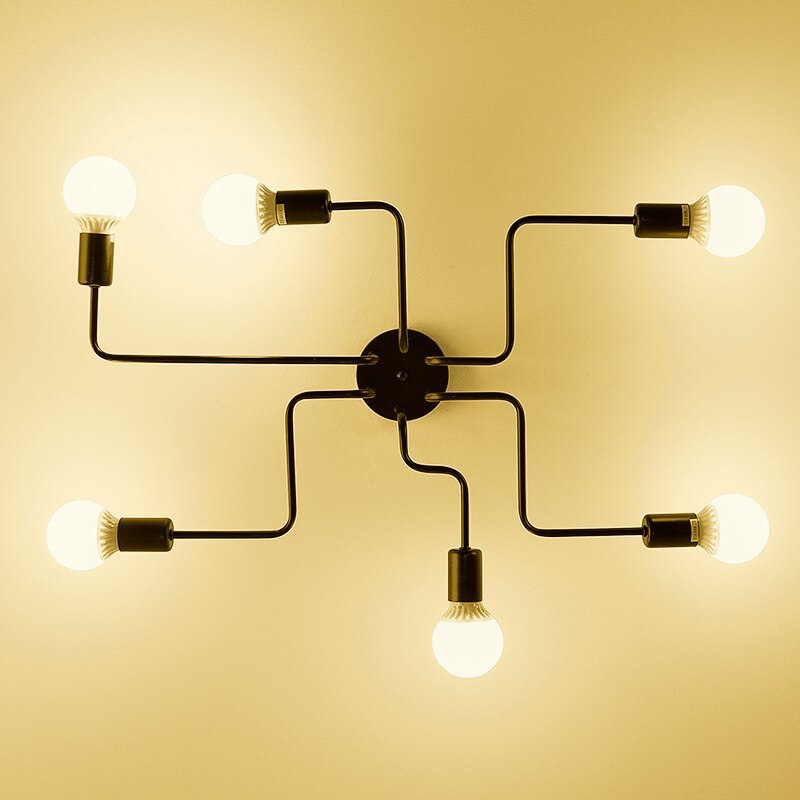 Freyza | Arisha – Plafonnier noir vintage moderne à montage affleurant pour chambre, couloir ou cuisine