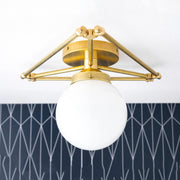 Freyza | Brass Flush Mount Ceiling Light – Bedroom Hallway Kitchen