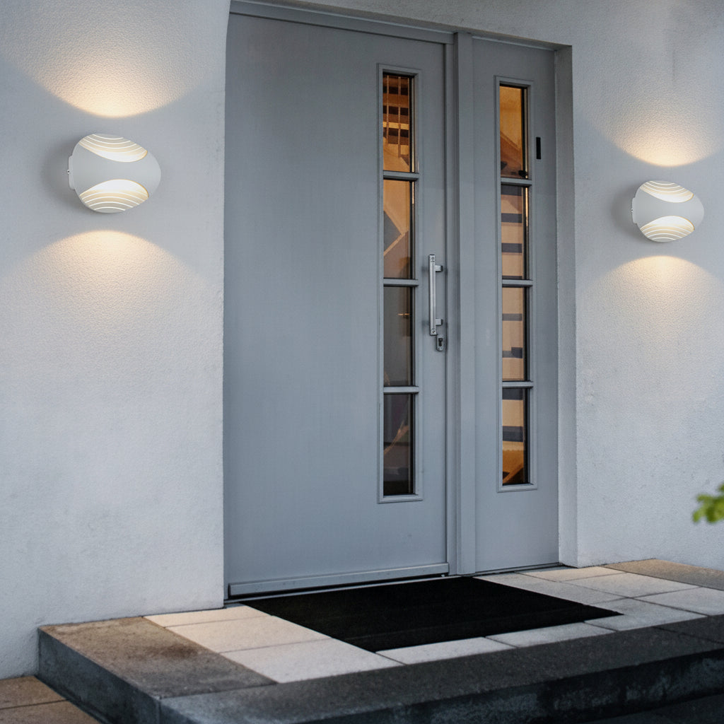 Freyza - Nordische Außen-Wandleuchte LED linear Aluminium Weiß IP65 21cm / 8in - wasserdicht
