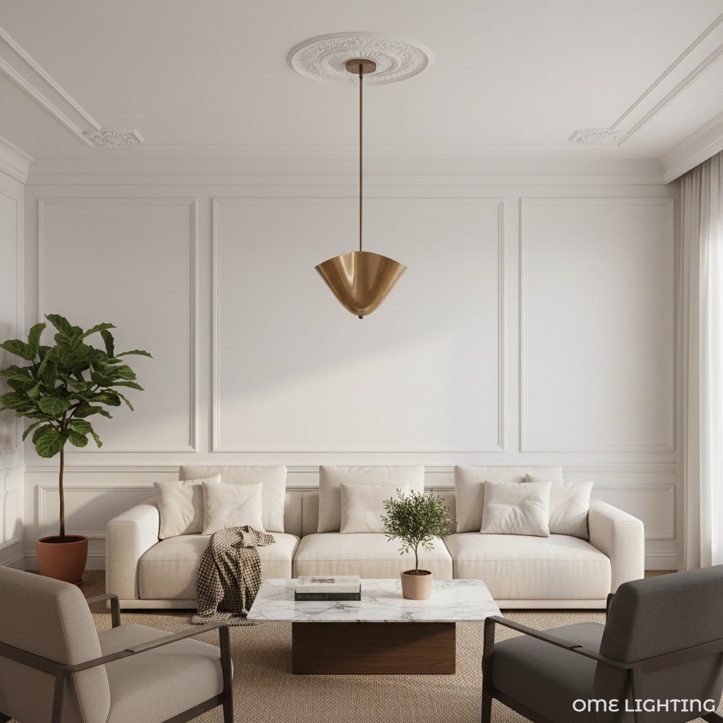 Freyza | Brass Gold Pendant Light – Kitchen Dining Room