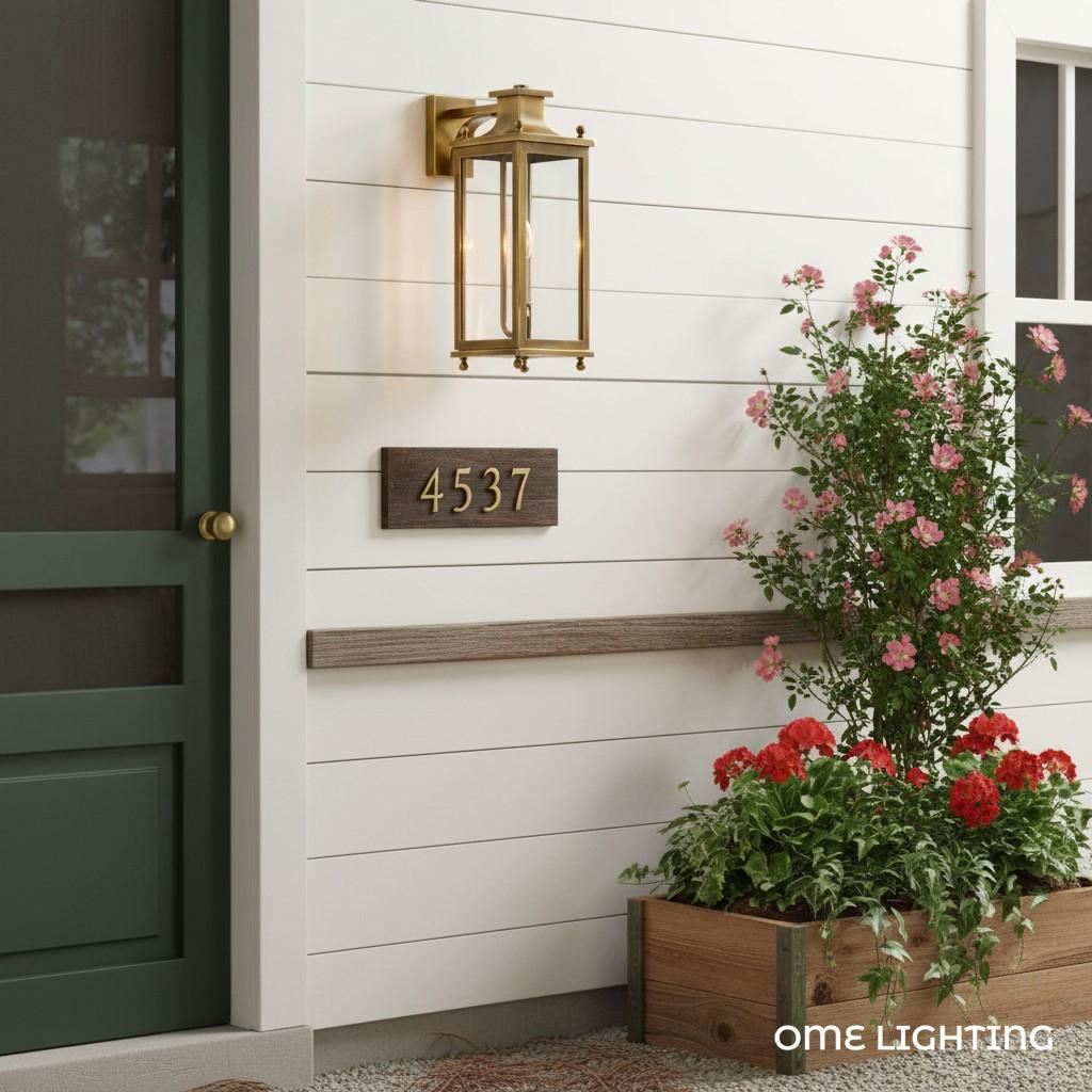 Freyza | Brass Glass Wall Light – Bedroom Hallway