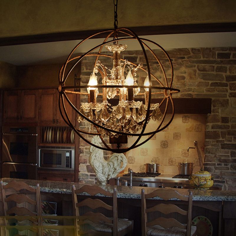 Freyza | Suspension noire vintage rustique Kristy – Cuisine et salle à manger vintage
