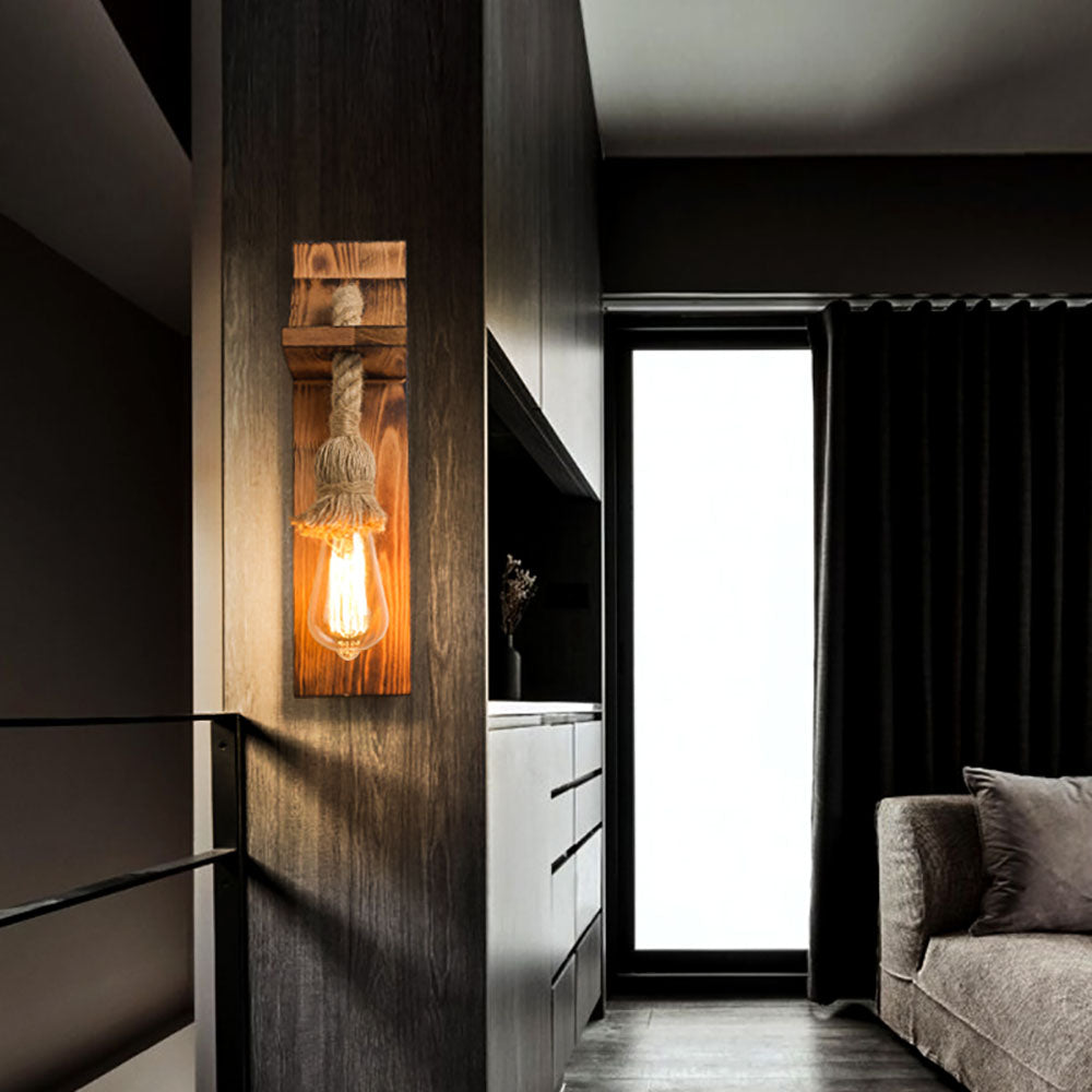 Freyza | Applique murale intérieure en bois – Chambre et salon vintage
