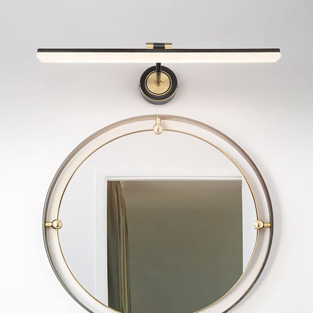 Freyza | Applique de salle de bains noire et dorée – Miroir de salle de bains vintage