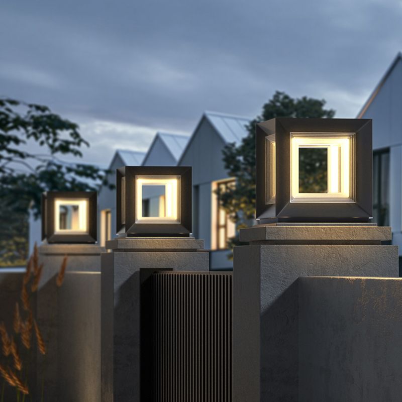Freyza | Lampe d’extérieur noire – Éclairage contemporain pour jardin, extérieur et terrasse