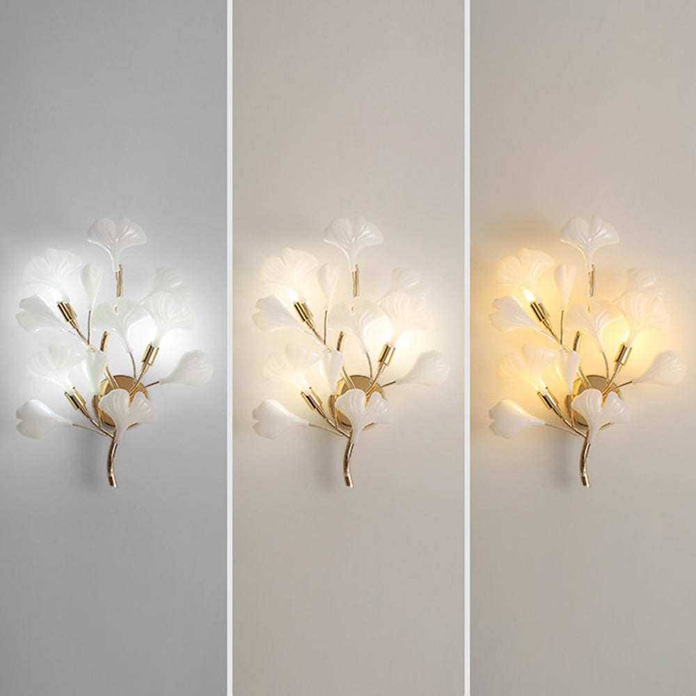Freyza | Applique murale intérieure blanche et dorée – chambre, salon