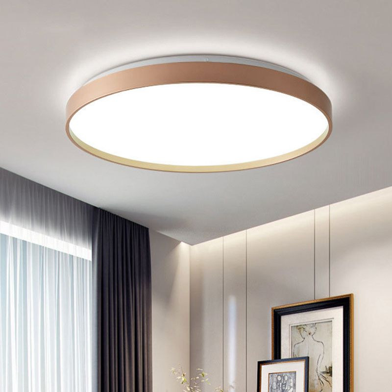 Freyza | Plafonnier affleurant doré et blanc – Minimaliste pour chambre, couloir et cuisine