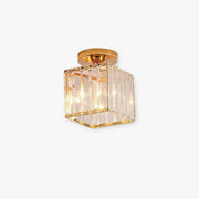 Freyza | Stonel Modern Metal Crystal Flush Mount Ceiling Light – Modern Bedroom Hallway Kitchen