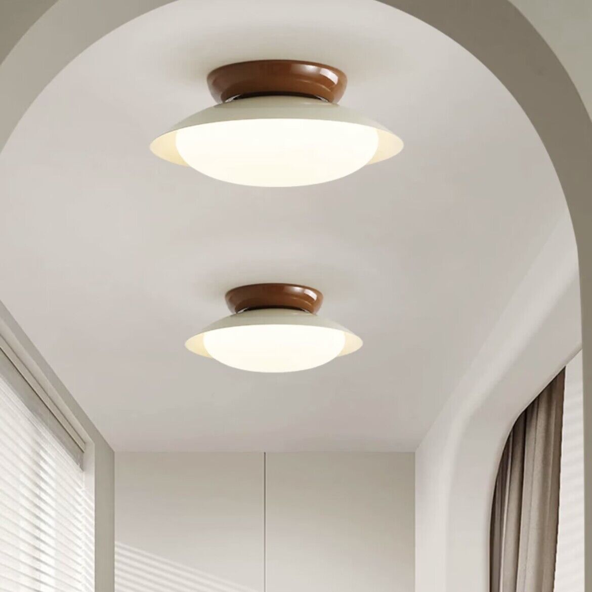 Freyza | Aurora Ceiling Bowl-shaped Flush Mount Ceiling Light – Bedroom Hallway Kitchen