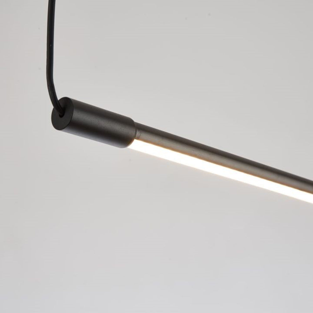 Freyza | Zynar minimalistische lineare schwarze Pendelleuchte – minimalistische Küche und Esszimmer