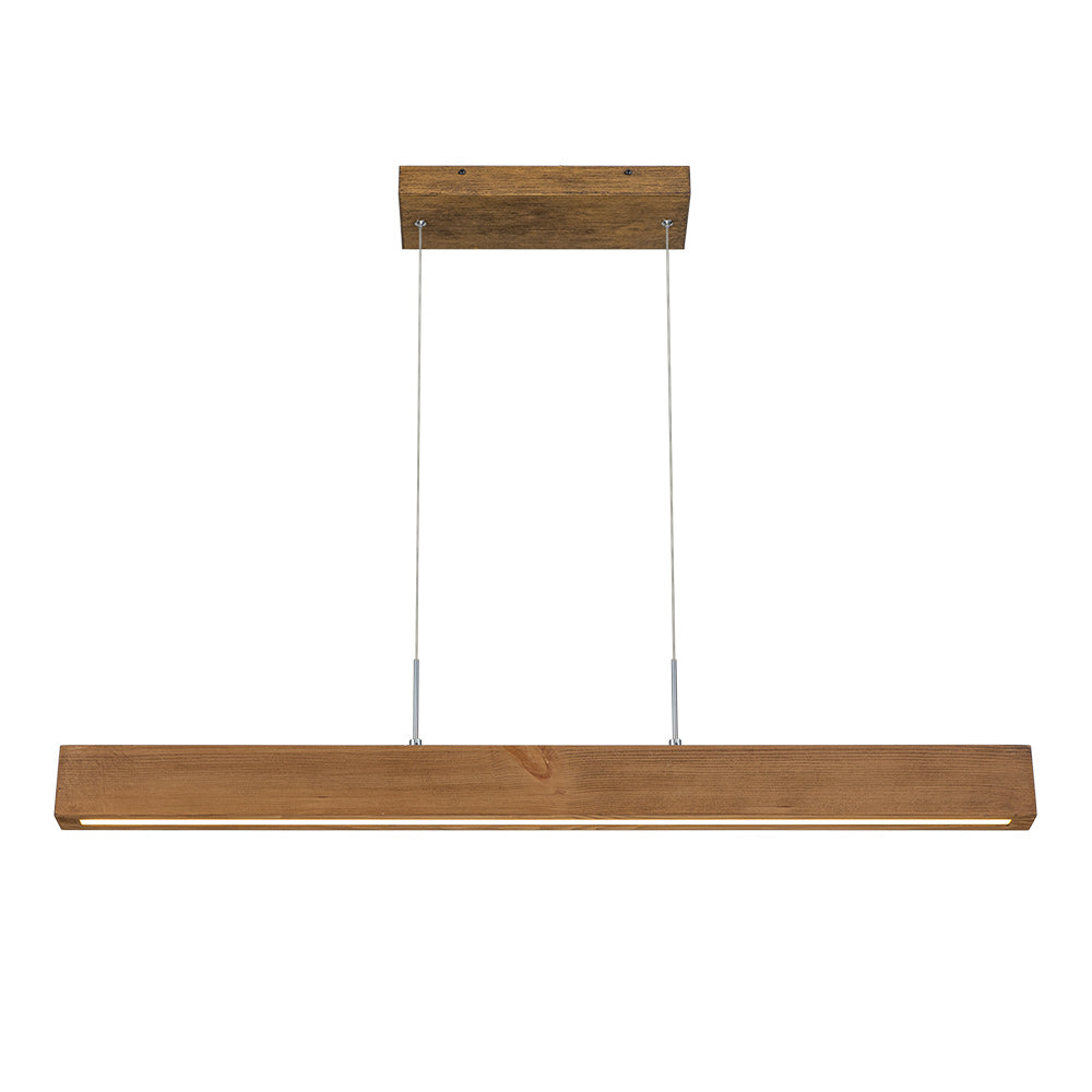 Freyza | Zefyr LED Linear Wood Chandelier – Dining Room Living Room