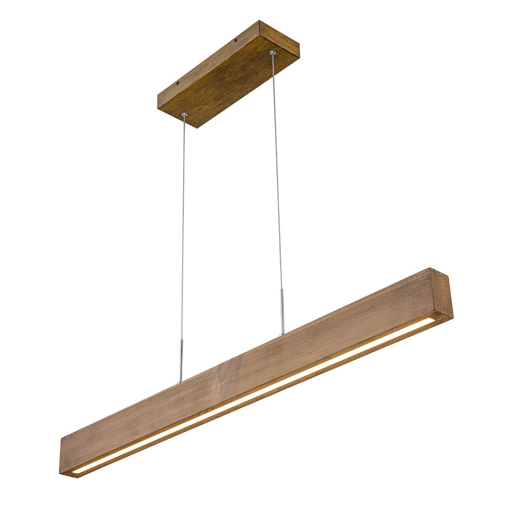 Freyza | Zefyr LED Linear Wood Chandelier – Dining Room Living Room