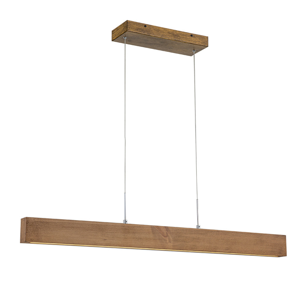Freyza | Zefyr LED Linear Wood Chandelier – Dining Room Living Room