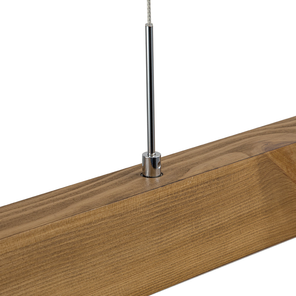 Freyza | Zefyr LED Linear Wood Chandelier – Dining Room Living Room