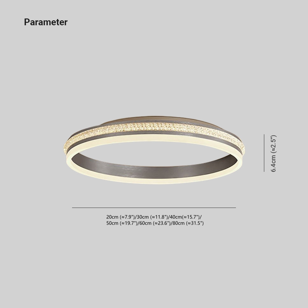 Freyza | Plafonnier encastré argenté – Moderne, pour chambre, couloir et cuisine