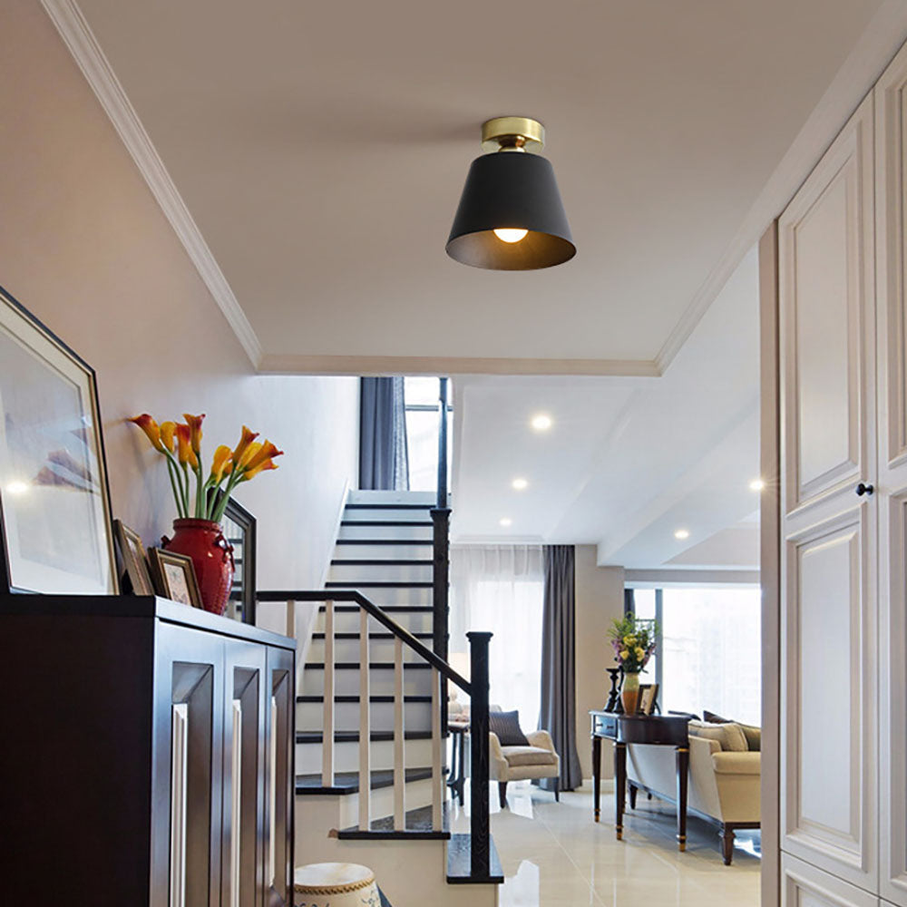 Freyza | Plafonnier encastré noir et blanc – chambre, couloir, cuisine
