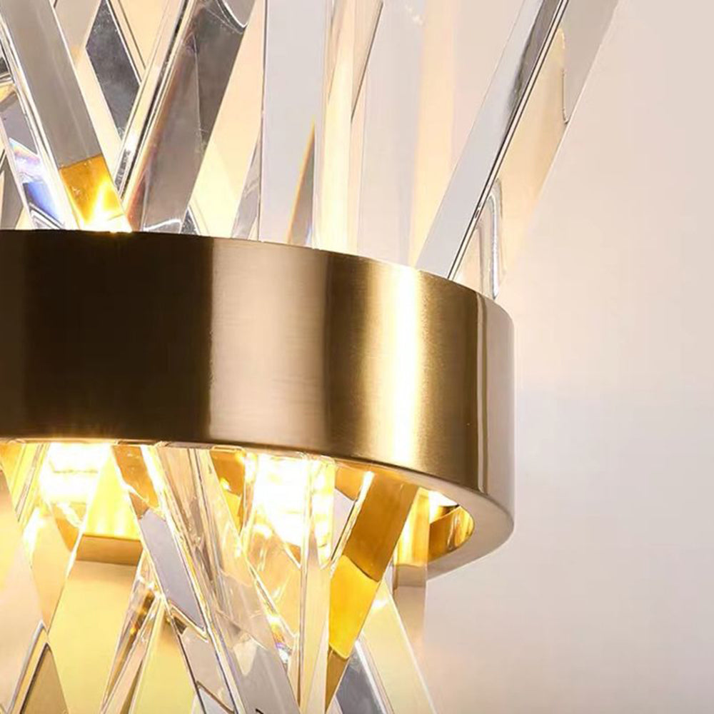 Freyza | Applique murale d’intérieur en cristal doré – chambre et salon