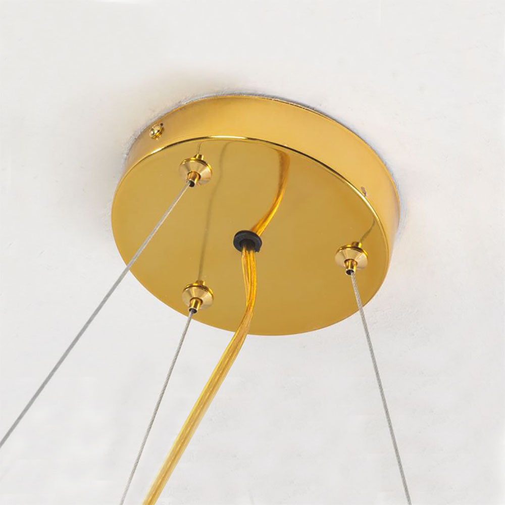 Freyza | Suspension en verre doré – Cuisine moderne, salle à manger
