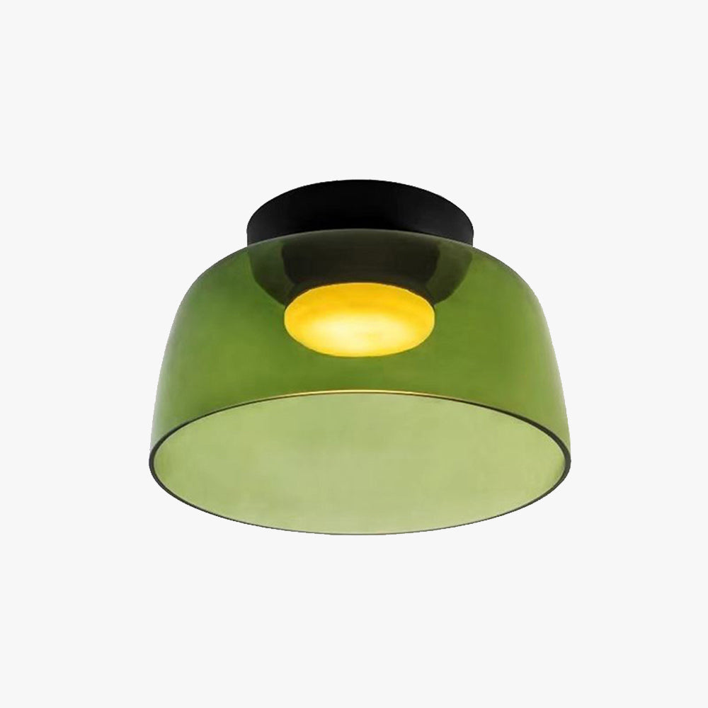 Freyza | Glass Flush Mount Ceiling Light – Modern Bedroom Hallway Kitchen
