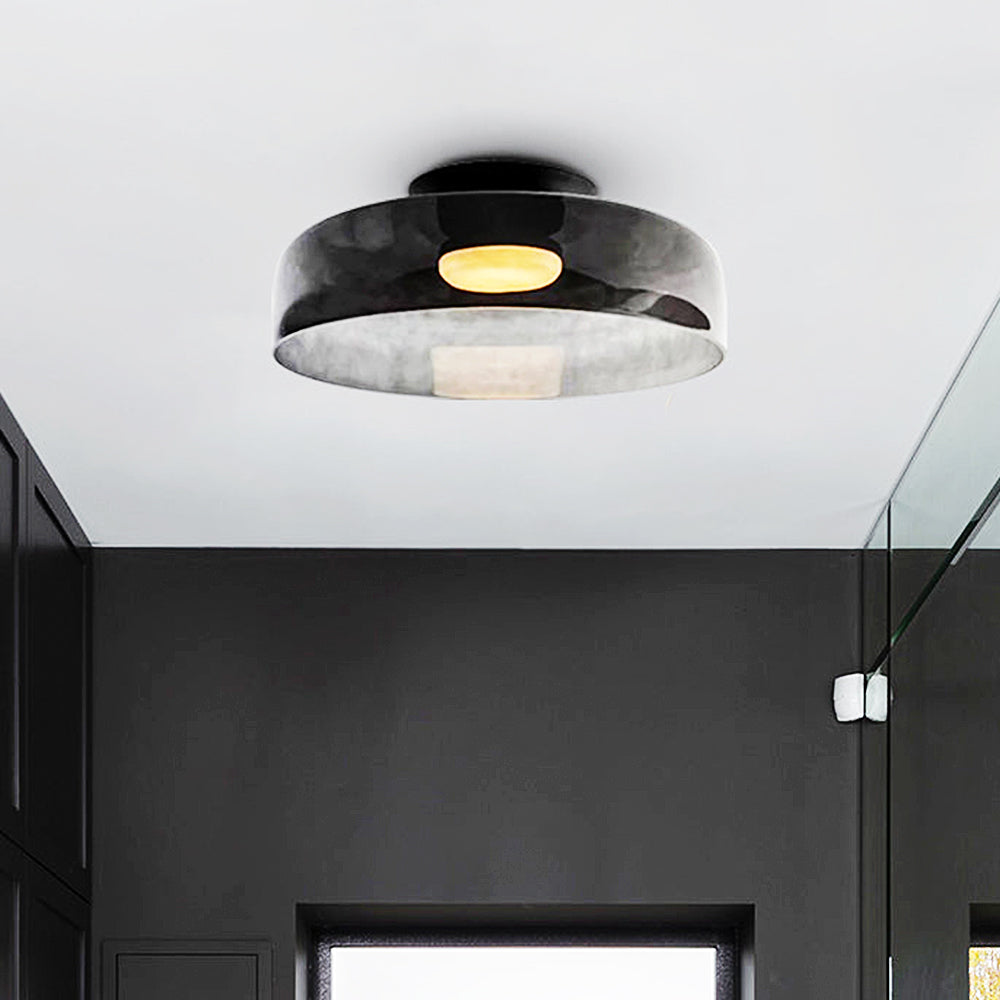 Freyza | Glass Flush Mount Ceiling Light – Modern Bedroom Hallway Kitchen