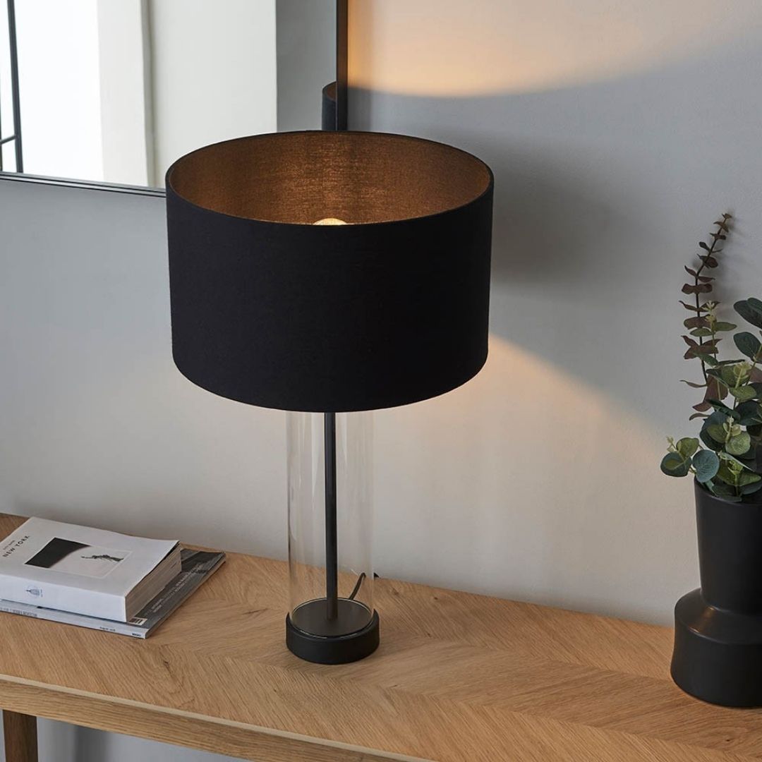 Lunaris | Modern Elegant Matte Black Glass Touch Table Lamp 4