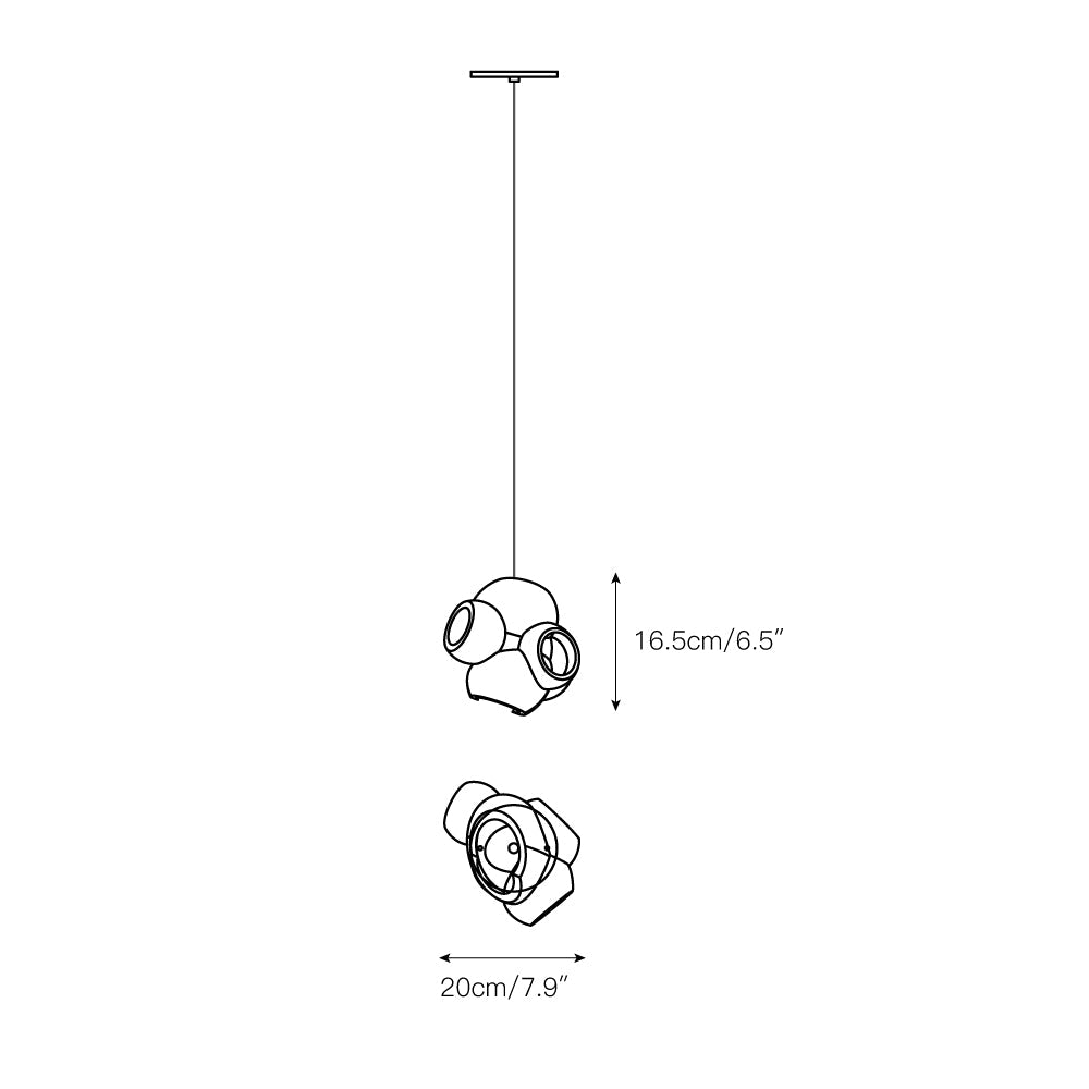Freyza | Suspension en verre Ushaor – Luminaire pour cuisine et salle à manger