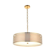 Freyza – 3-Light Gold Pendant Ceiling Light with White Shades | Adjustable Hanging Indoor Fixture