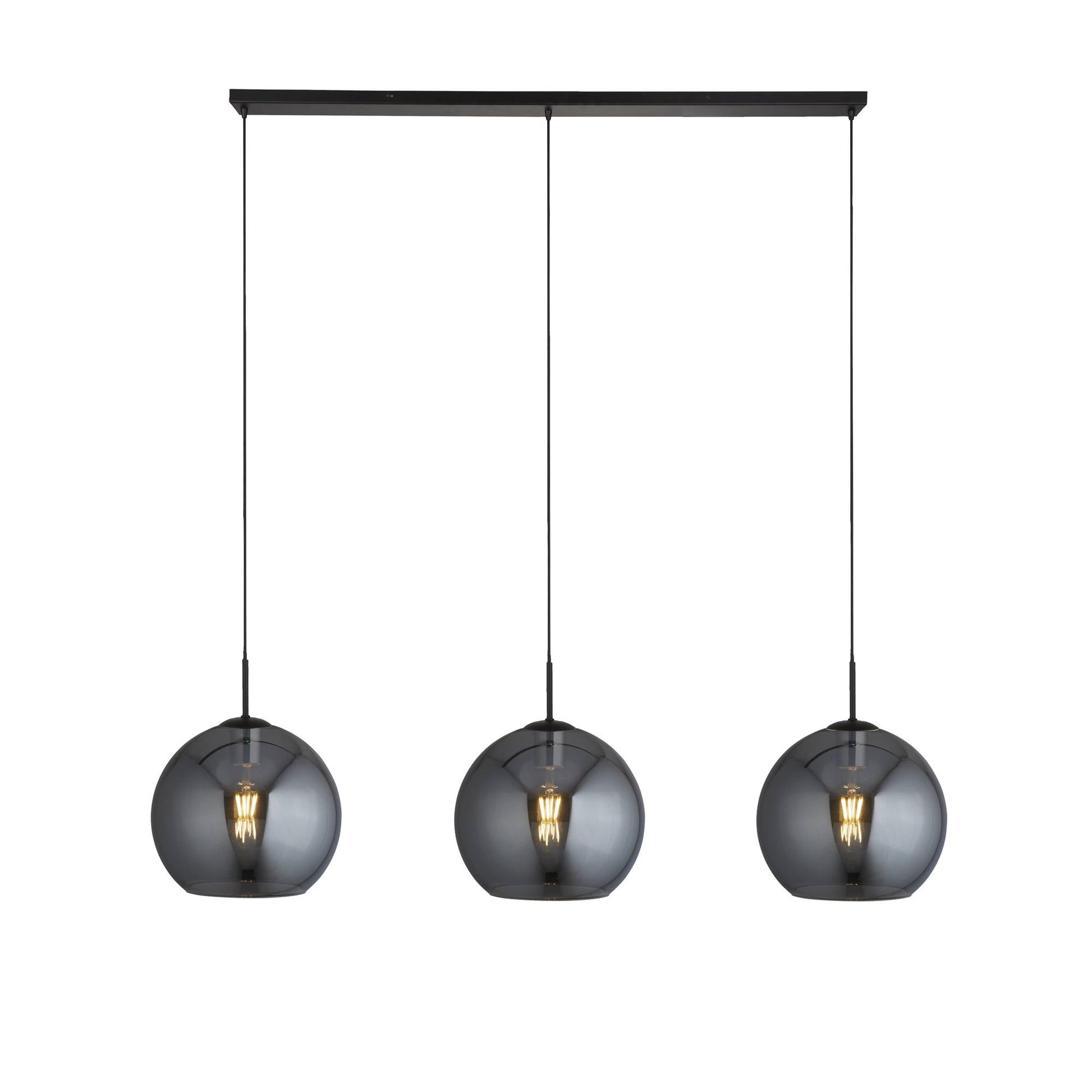 Nocturna | Stylish Modern Matt Black 3-Light Ceiling Pendant Fixture 2