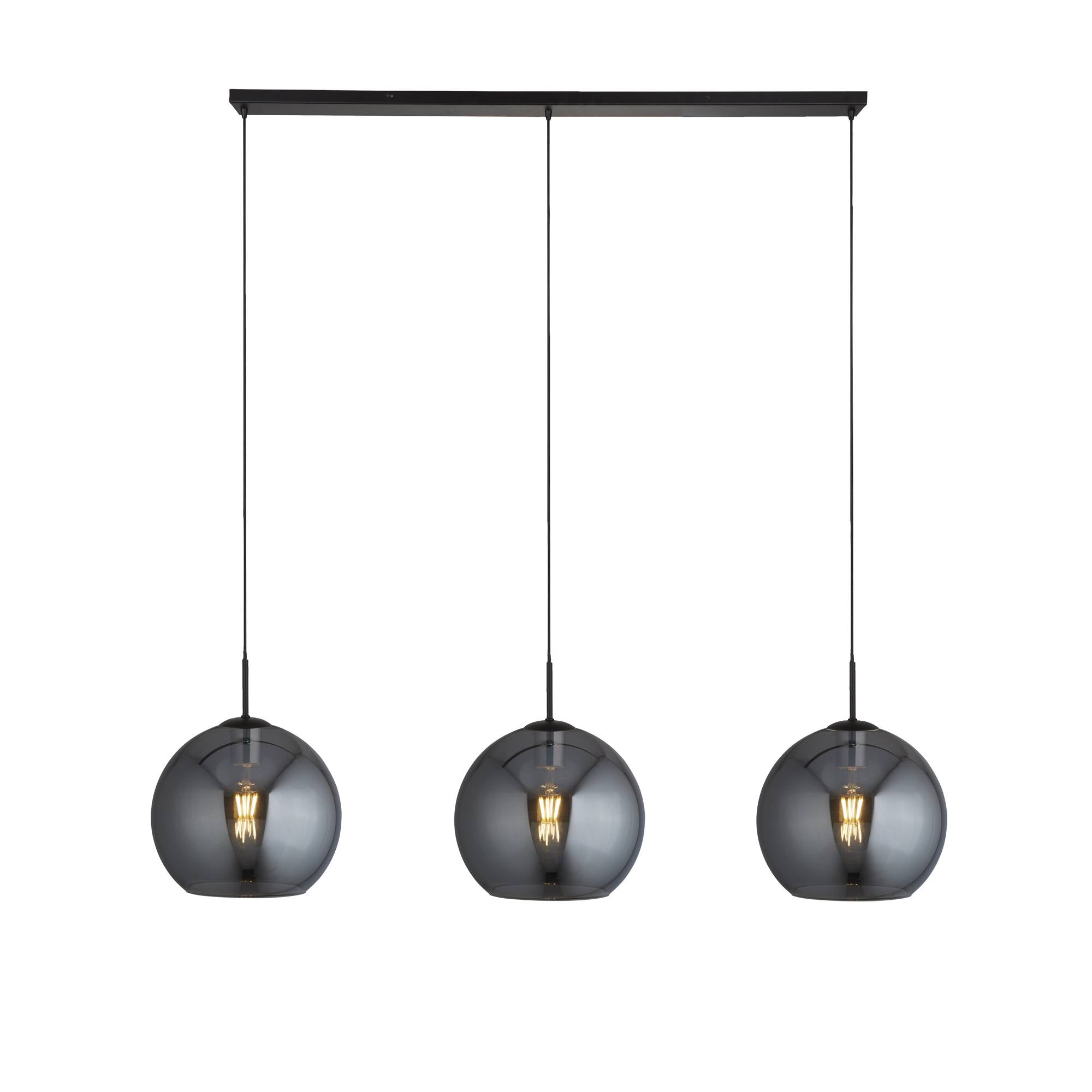 Nocturna | Stylish Modern Matt Black 3-Light Ceiling Pendant Fixture 2