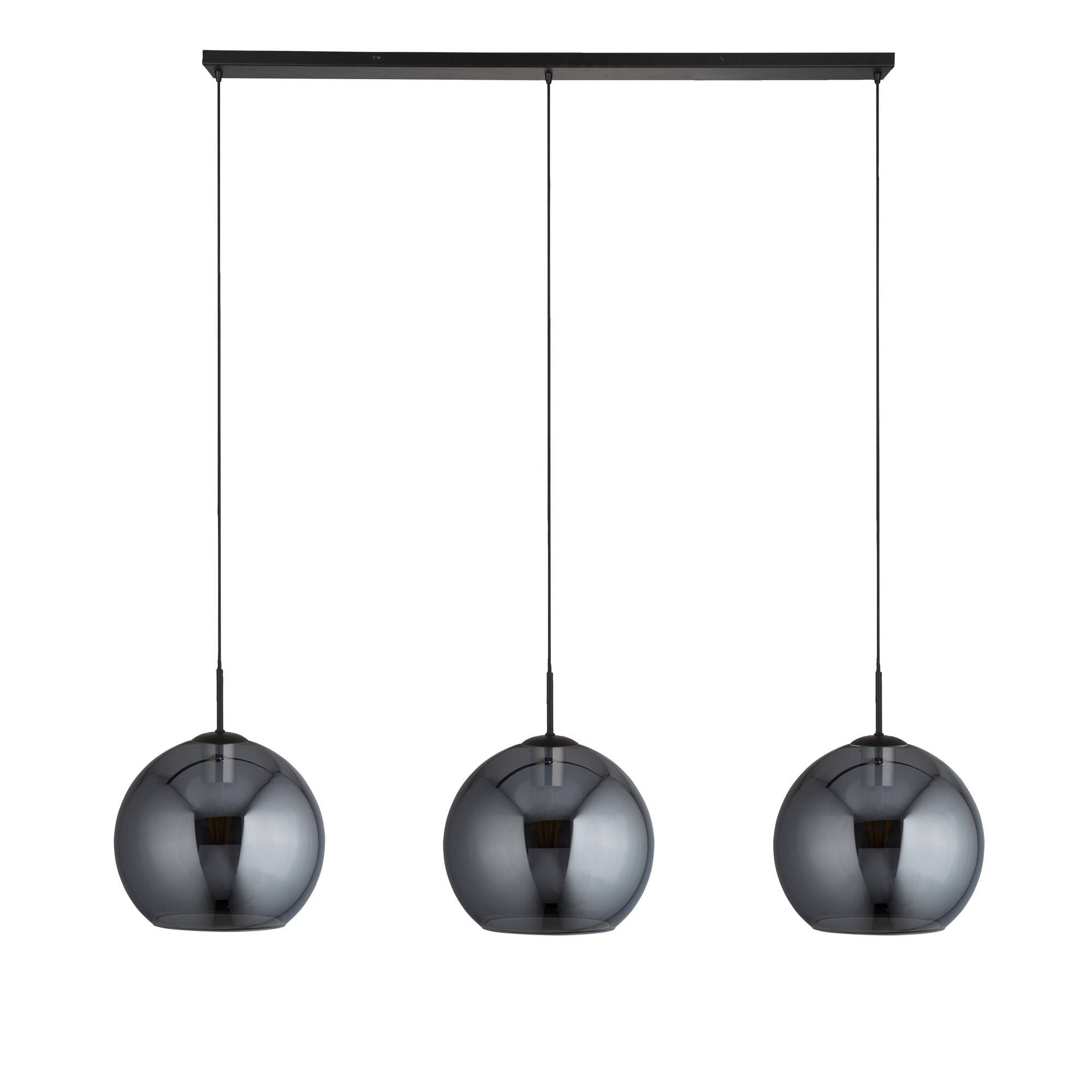 Nocturna | Stylish Modern Matt Black 3-Light Ceiling Pendant Fixture 3