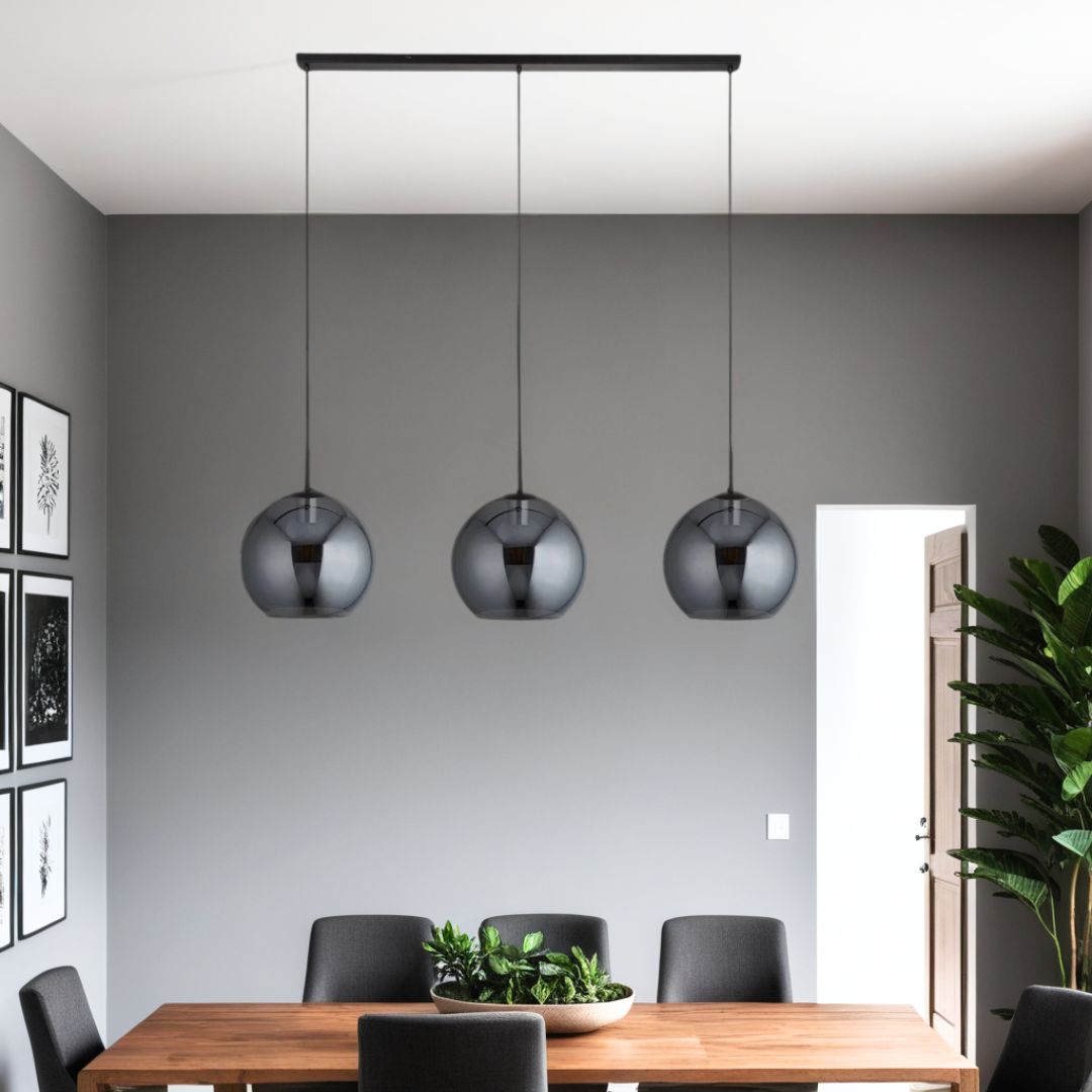 Nocturna | Stylish Modern Matt Black 3-Light Ceiling Pendant Fixture 1