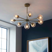 BrassElegance | Timeless Antique 8-Light Pendant Ceiling Fixture 1