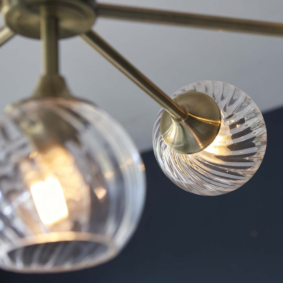 BrassElegance | Timeless Antique 8-Light Pendant Ceiling Fixture 4