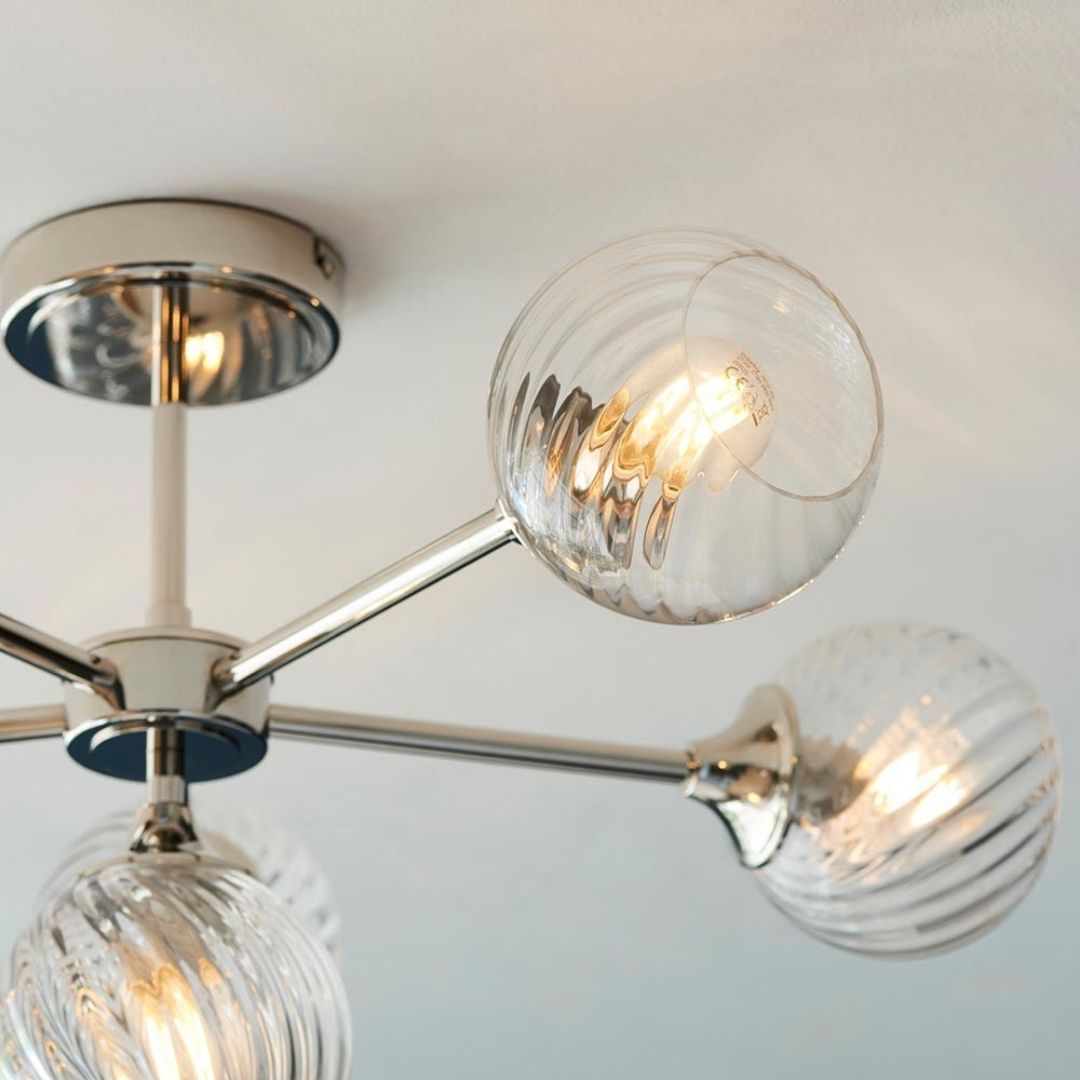Lunaria | Elegant Vintage Inspired 6-Light Semi Flush Ceiling Fixture 5
