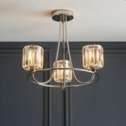 Freyza - Berenice 3 Light Semi Flush Silver Ceiling Light
