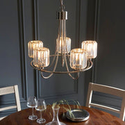 Freyza - Berenice 5 Light Silver Pendant Ceiling Light