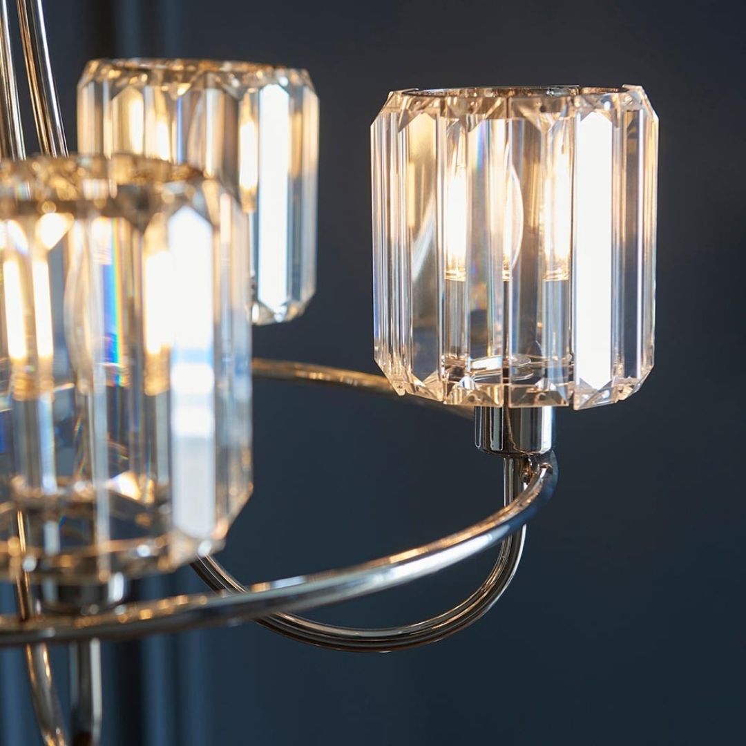 Freyza - Berenice 5 Light Silver Pendant Ceiling Light