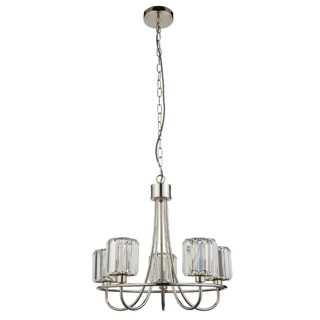 Freyza - Berenice 5 Light Silver Pendant Ceiling Light