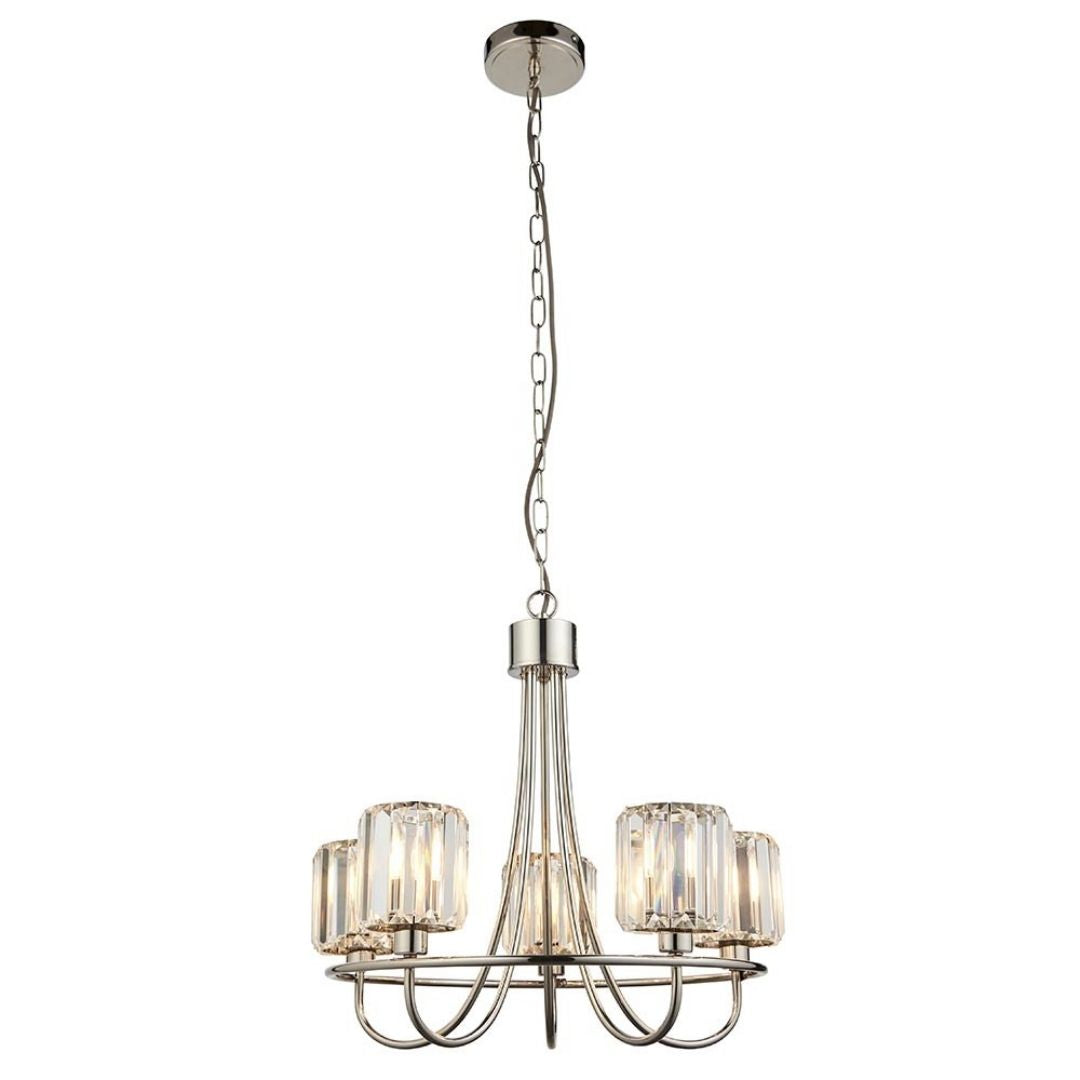 Freyza - Berenice 5 Light Silver Pendant Ceiling Light